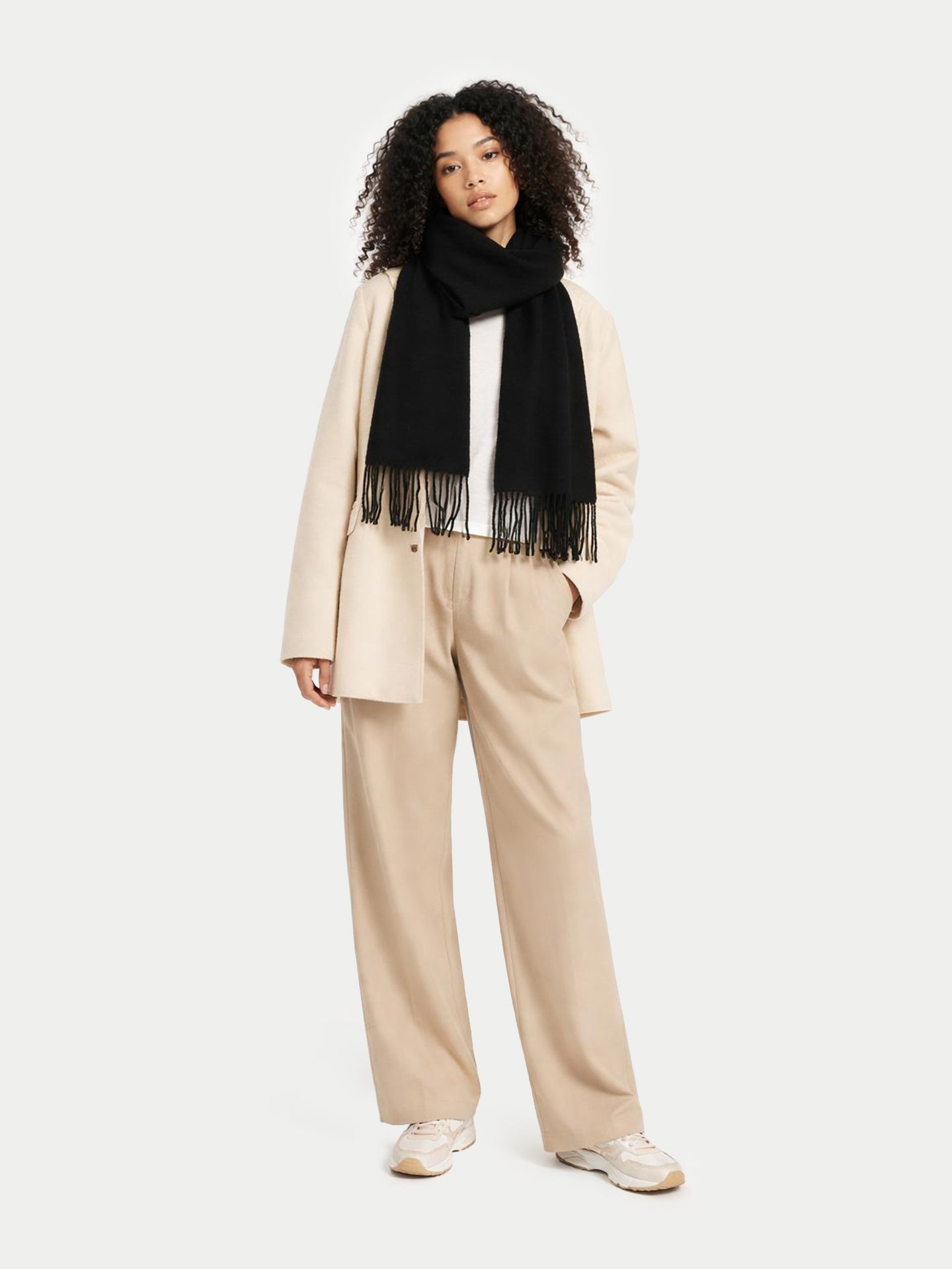 Kaschmirschal mit Fransen