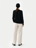 99€ Damen Pullover R-Ausschnitt Schwarz | GOBI Cashmere