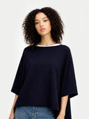 Timeless Kaschmir-Poncho mit Bootsausschnitt