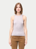 Geripptes Baumwoll-Seiden-Kaschmir-Top| GOBI Cashmere