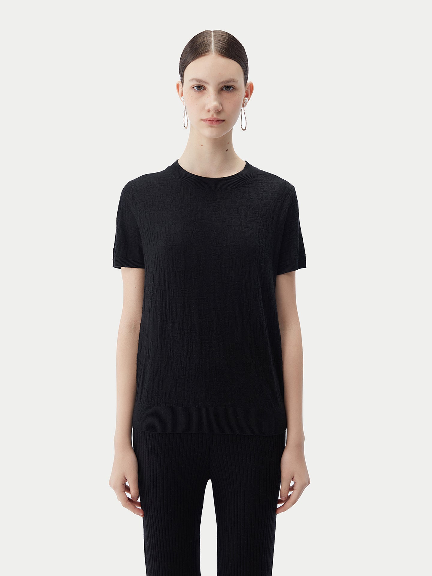 T-Shirt aus Seide-Kaschmir