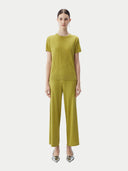T-Shirt aus Seide-Kaschmir GelbgrüN - Gobi Cashmere
