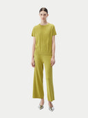 T-Shirt aus Seide-Kaschmir GelbgrüN - Gobi Cashmere