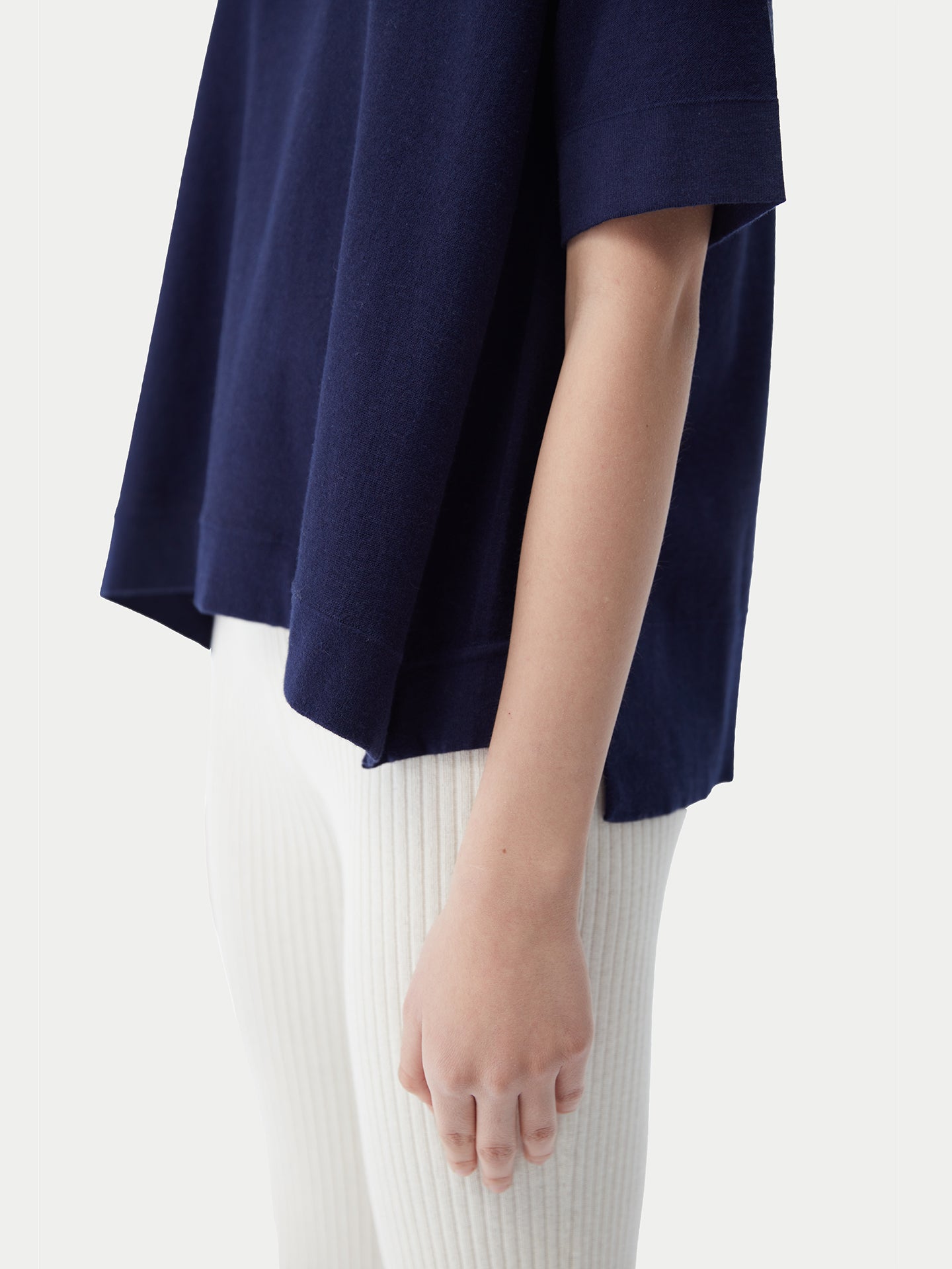 T-Shirt mit Box-Cut aus Baumwoll-Seiden-Kaschmir-Mischung