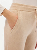 Damen Kaschmir Jogginghose Mit Bündchen Beige - Gobi Cashmere