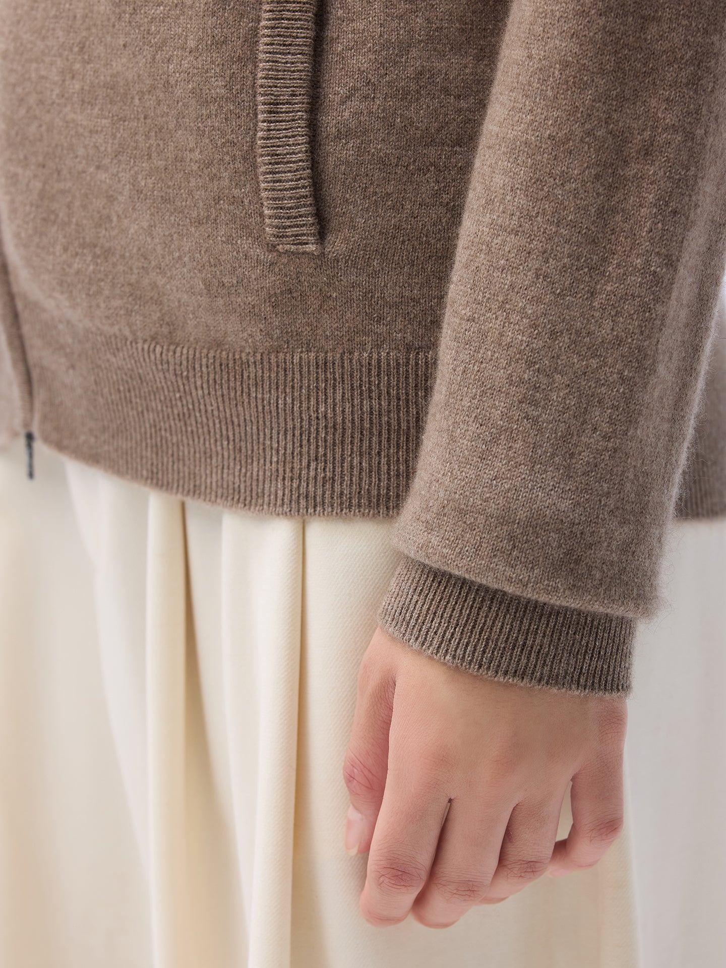 Kaschmir Cardigan mit Reißverschluss