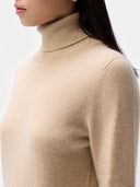 Basic Kaschmir-Rollkragenpullover Beige - Gobi Cashmere