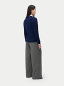 Basic R-Ausschnitt Kaschmirpullover