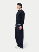 Kaschmir-Pullover mit halbem Reißverschluss
