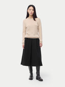 Basic Kaschmir-Rundhals-Pullover Beige - Gobi Cashmere
