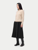 Basic Kaschmir-Rundhals-Pullover Beige - Gobi Cashmere