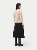 Basic Kaschmir-Rundhals-Pullover Beige - Gobi Cashmere