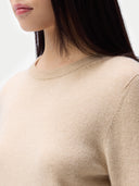 Basic Kaschmir-Rundhals-Pullover Beige - Gobi Cashmere