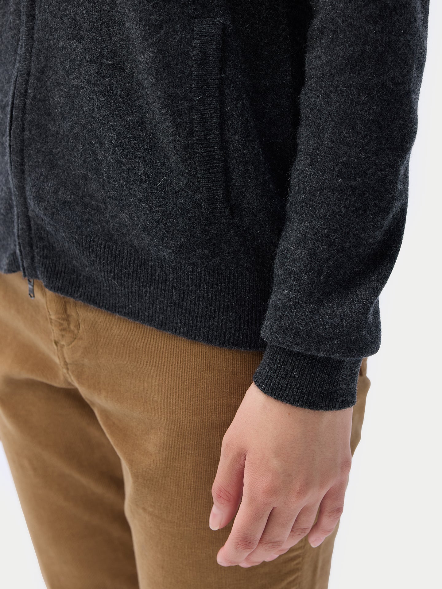 Kaschmir Cardigan mit Reißverschluss