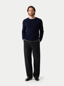 Herren Kaschmir-Pullover mit Rippenstrick