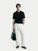Herren Kaschmir-Seiden-Polo mit Halbzip | GOBI Cashmere