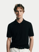 Herren Kaschmir-Seiden-Polo mit Halbzip | GOBI Cashmere