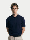 Herren Kaschmir-Seiden-Polo mit Halbzip | GOBI Cashmere