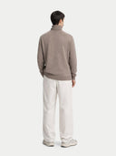 Naturfarbe Basic Kaschmir Rollkragenpullover