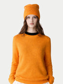 99€ Kaschmir-Set aus Pullover und Mütze Apricot - Gobi Cashmere