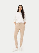 Naturfarbe Kaschmir-Joggingshose mit Bündchen