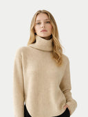 Kaschmir-Pullover mit Abnehmbarem Kragen
