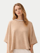 Timeless Kaschmir-Poncho mit Bootsausschnitt