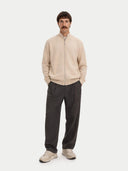 Basic Kaschmirstrickjacke mit Reißverschluss