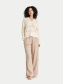 Kaschmir-Polo mit gemischtem Strickmuster | GOBI Cashmere #ai-image