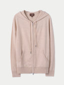 Damen Zip-Hoodie mit Smiley-Tasche