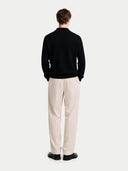 Basic Kaschmirpullover mit Polokragen