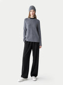 99€ Kaschmir-Set aus Pullover und Mütze Steel Gray - Gobi Cashmere