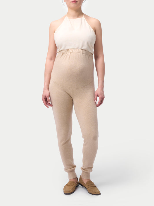 Über dem Bauch Kaschmir-Strickhosen für Schwangere