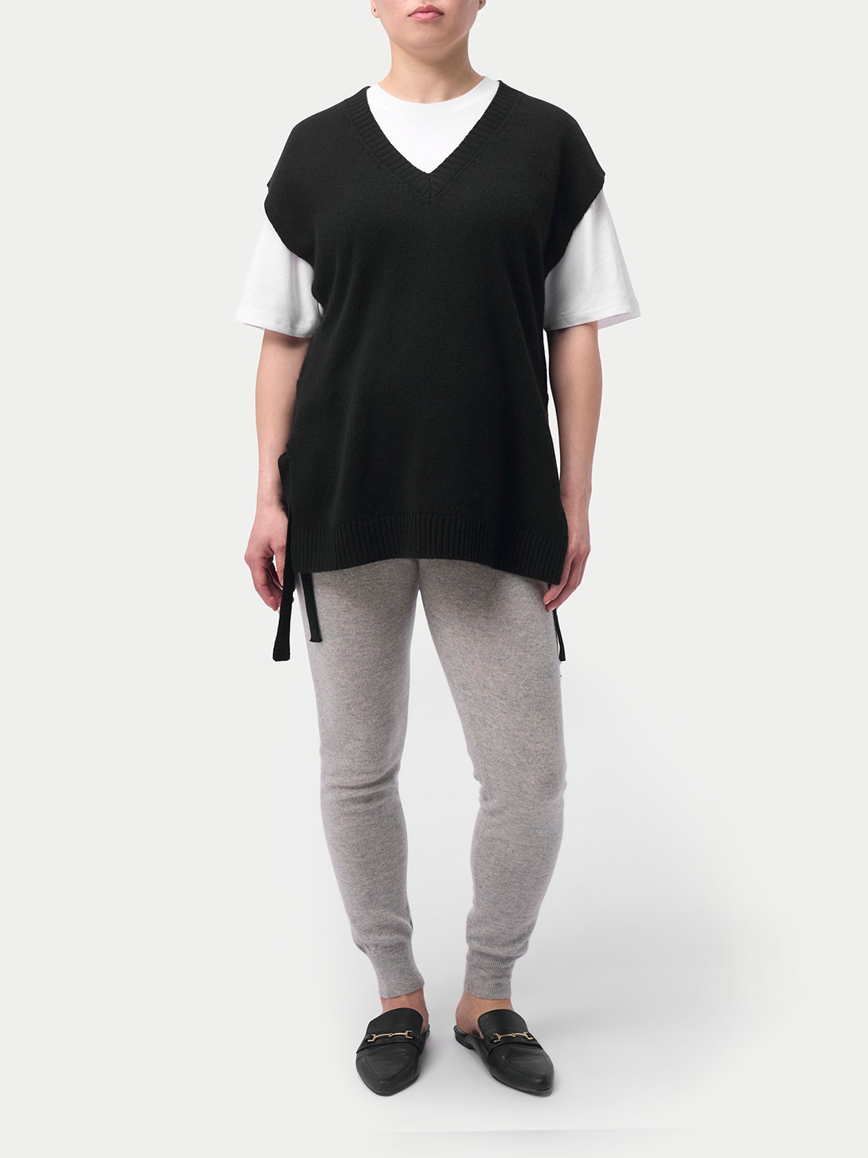 Über dem Bauch Kaschmir-Strickhosen für Schwangere