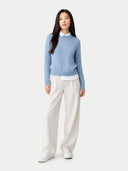 Damen Cropped Kaschmir-Pullover mit Rundhals | GOBI Cashmere