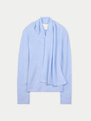 Damen Kaschmirpullover mit Schal | GOBI Cashmere #color_hellblau