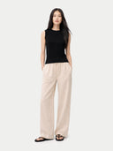 Ärmelloses Top aus Kaschmir-Seide Schwarz - Gobi Cashmere