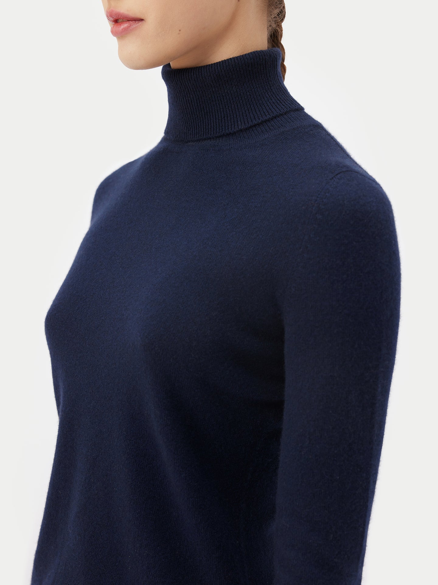 Basic Rollkragenpullover aus Kaschmir