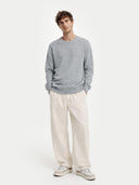 Basic Kaschmirpullover mit R-Ausschnitt