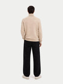 Naturfarbe Basic Kaschmir Rollkragenpullover