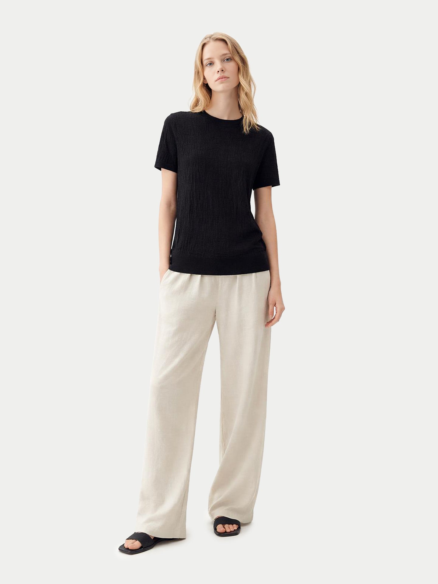 T-Shirt aus Seide-Kaschmir