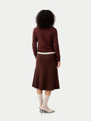 Damen Cropped Kaschmir-Pullover mit Rundhals | GOBI Cashmere #color_deep-mahogany