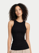 Geripptes Baumwoll-Seiden-Kaschmir-Top| GOBI Cashmere #ai-image
