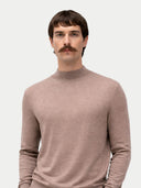 Herren Kaschmir-Seide Pullover mit Stehkragen