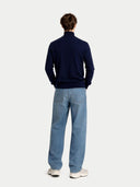 Herren Kaschmir-Seide Pullover mit Stehkragen