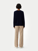 Damen V-Ausschnitt Pullover Marineblau | GOBI Cashmere