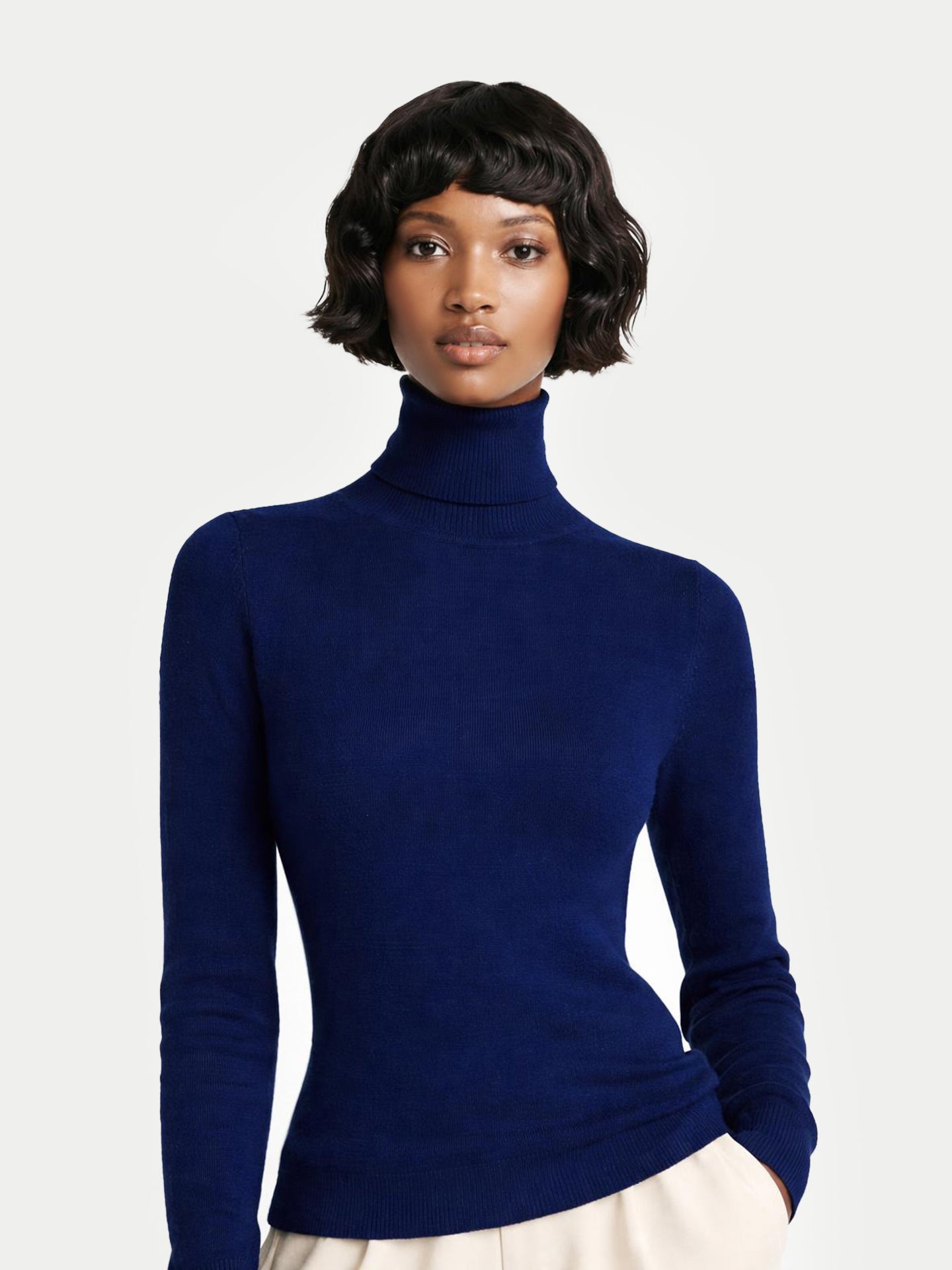 Basic Rollkragenpullover aus Kaschmir