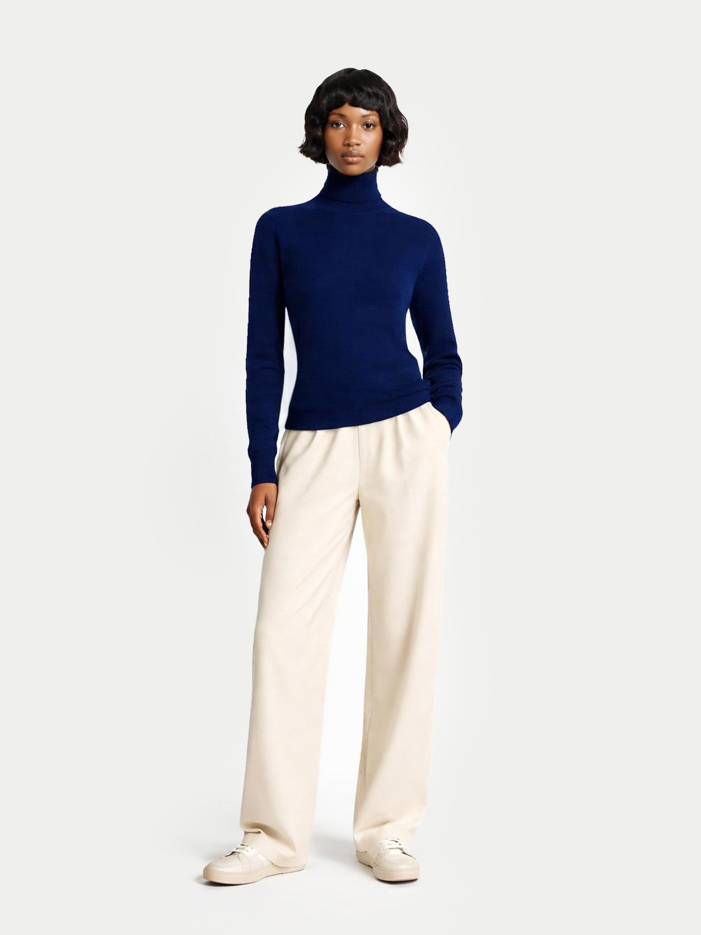 Basic Rollkragenpullover aus Kaschmir