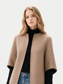 Ponchojacke aus Kaschmir mit Tasche