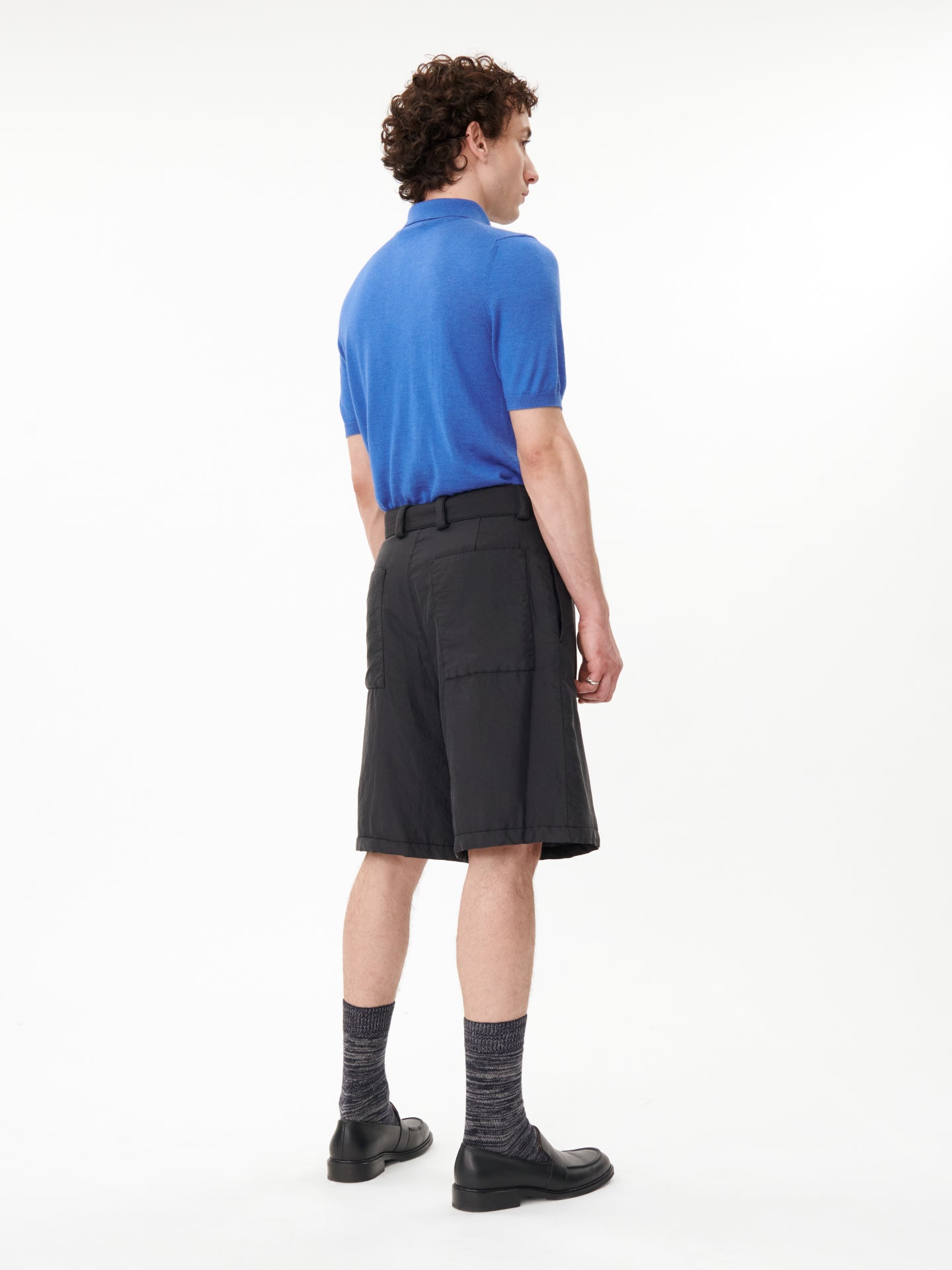 Herren Kaschmir-Seiden Polohemd Nautical Blue - Gobi Cashmere